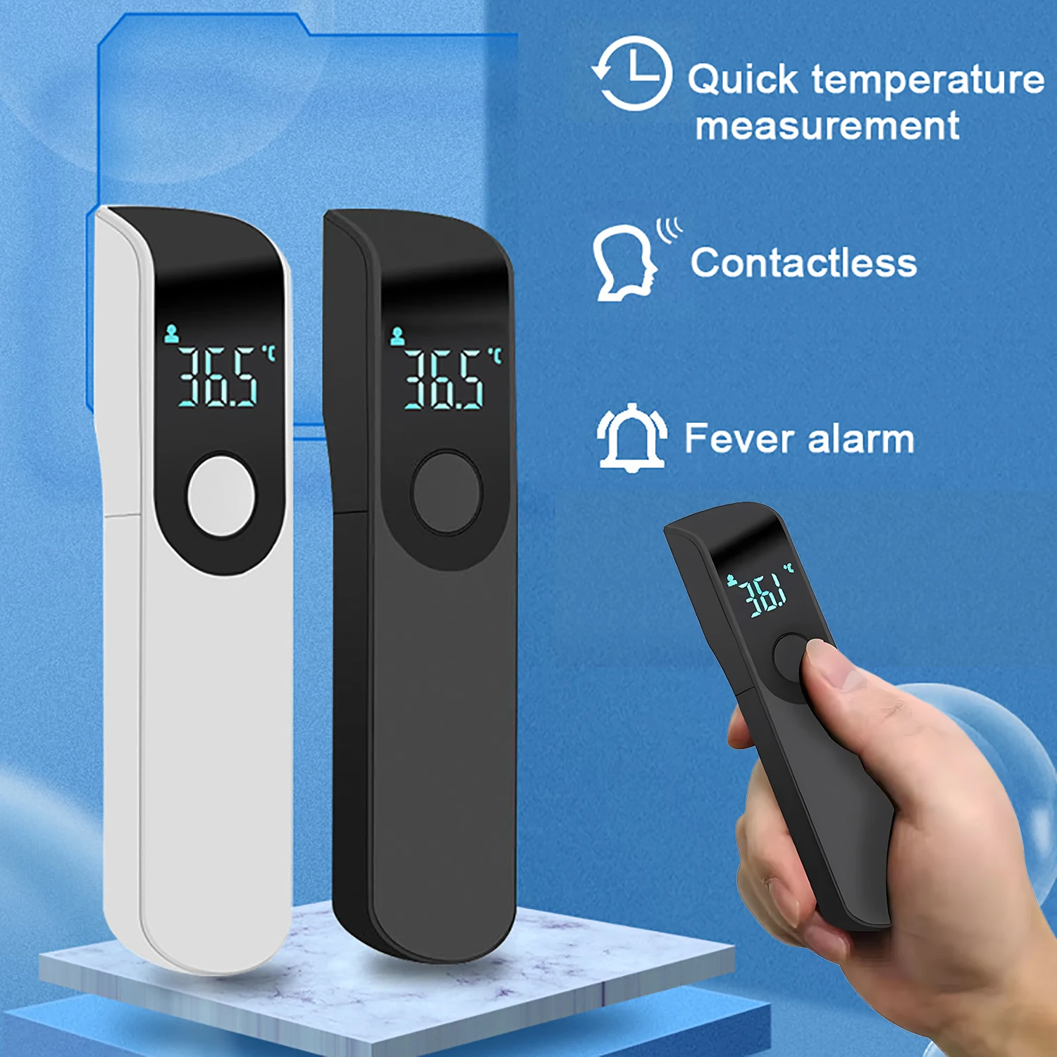 Medical IR Fever Thermometer Mini Digital Ear Thermometer Child Adult Non-contact Body Temperature Tool 1PC or 2PCS