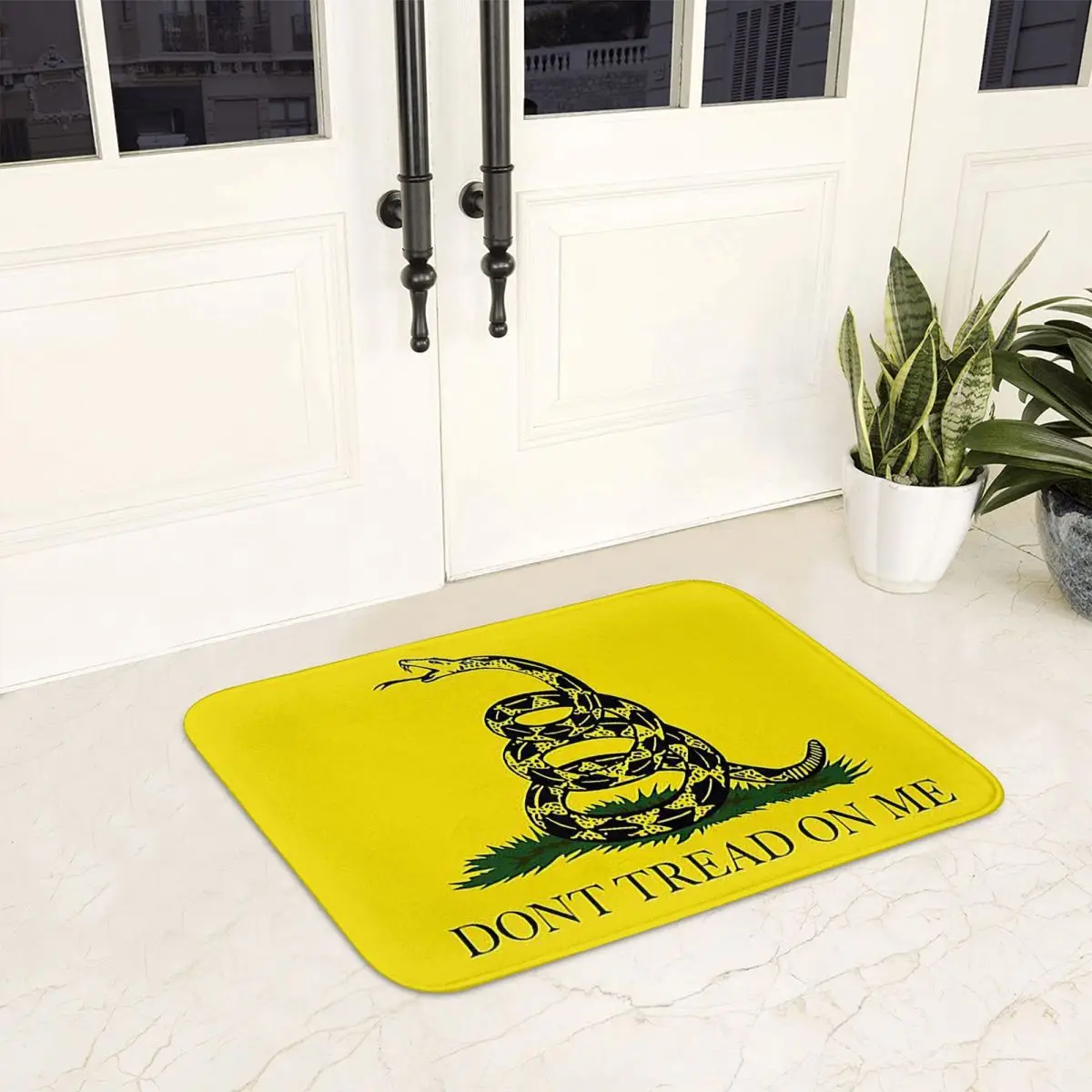 

Gadsden Don't Tread On Me Flag Non-slip Doormat Floor Mat Cushion Carpet Rug for Kitchen Entrance Home Living room Footpad Mats