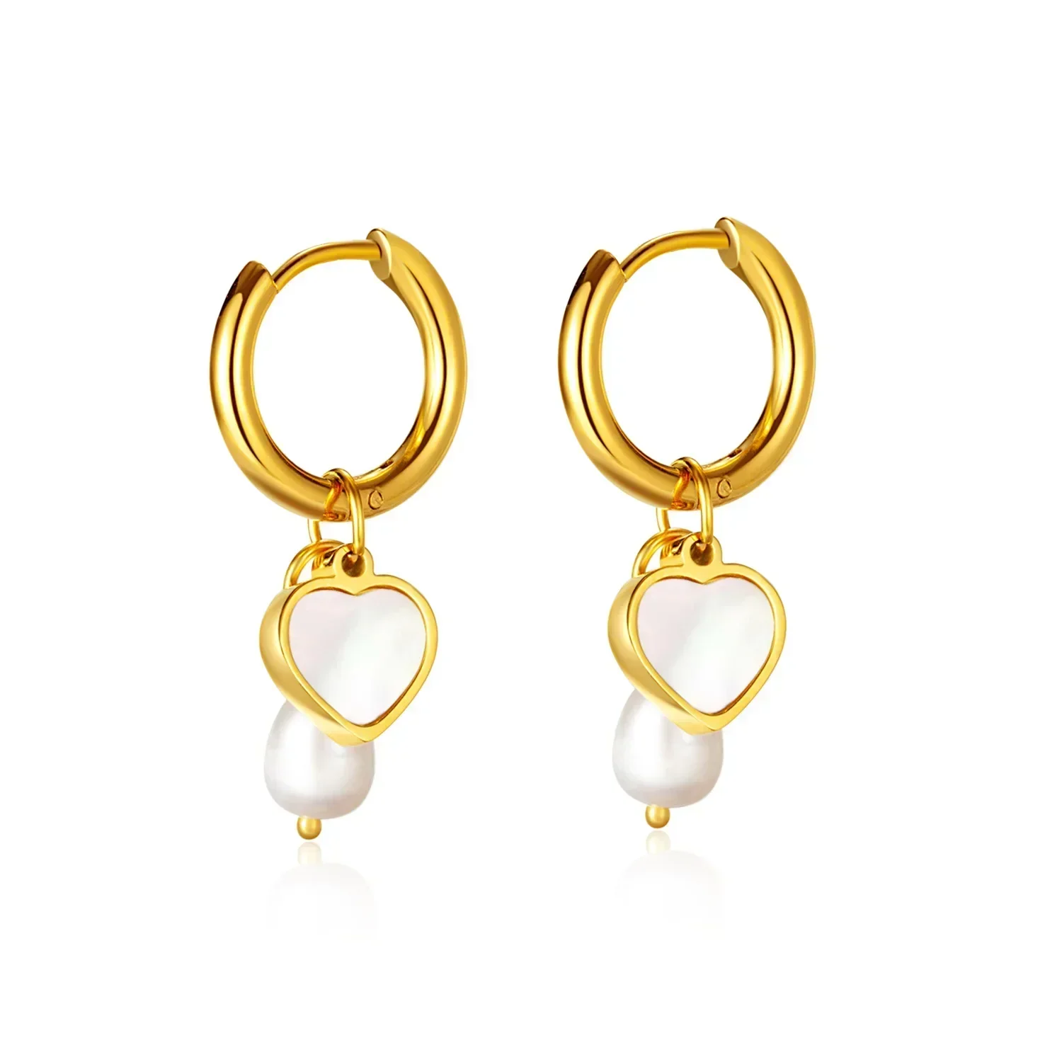 

CHE6 Silver Natural Freshwater Baroque Pearl Unusual Earrings for Women Chic Charming Goth Jewelry