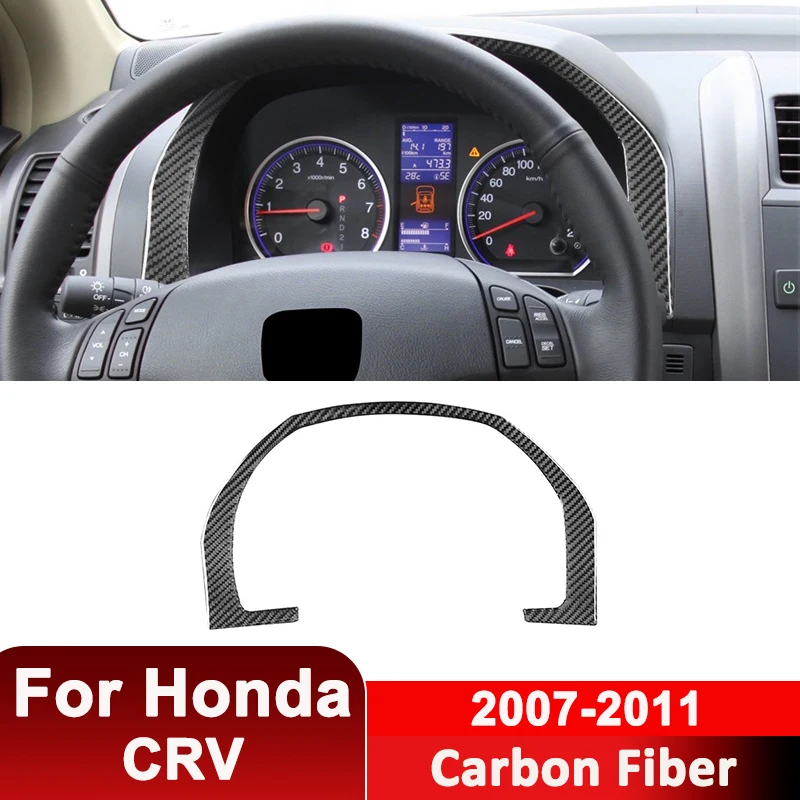 

For Honda CRV 2007-2011 Carbon Fiber Car Speed Dashboard Screen Panel Trim Strips Decorative Sticker Interior Accessories