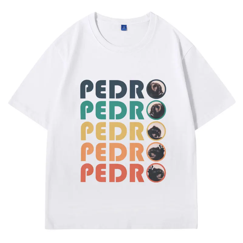 Pedro Pedro Pedro Retro Colorful T-Shirt Y2K Unisex Fashion Meme Apparel Funny Graphic T Shirts Men Women Oversized Cotton Tees