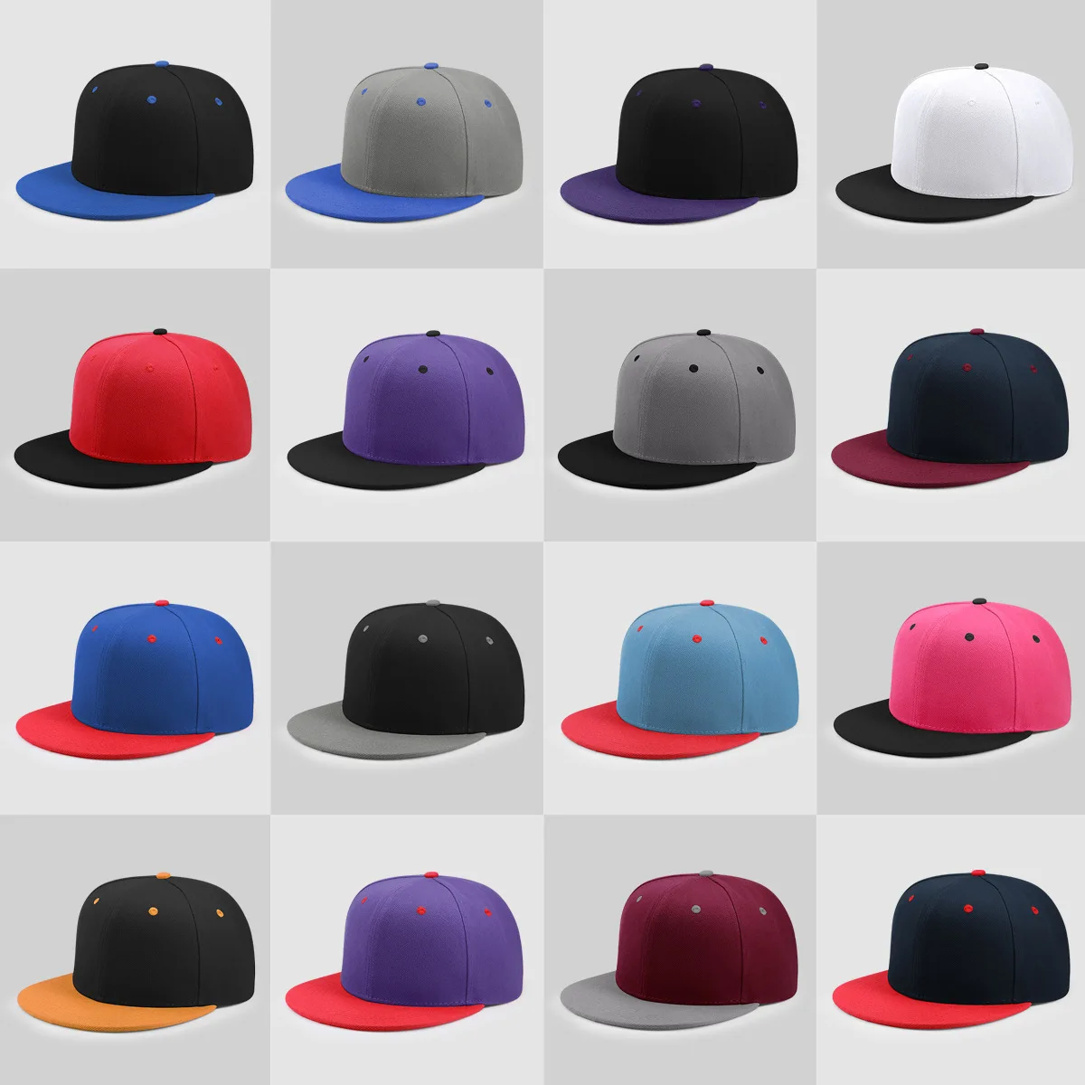 1 hat can be printed with logo embroidery print men's truck driver hat flat brim hat custom street hip hop flat brim hat