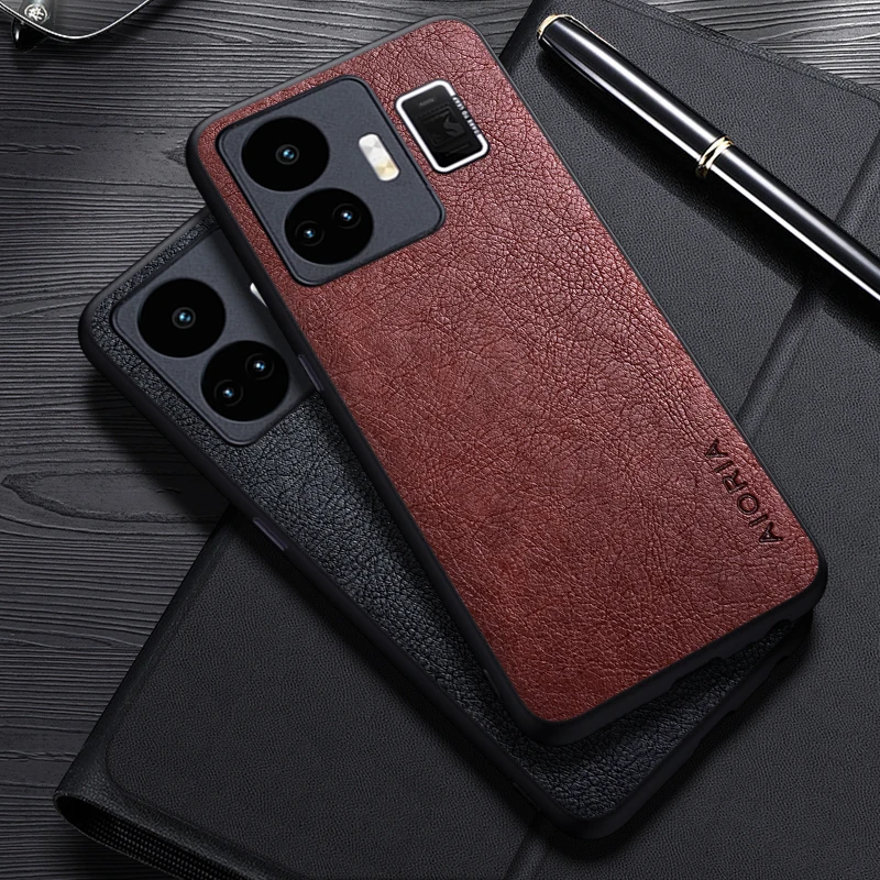 Case For Realme GT Neo 5 Neo5 Simple Design Luxury Leather Business Cover For Realme GT3 Case