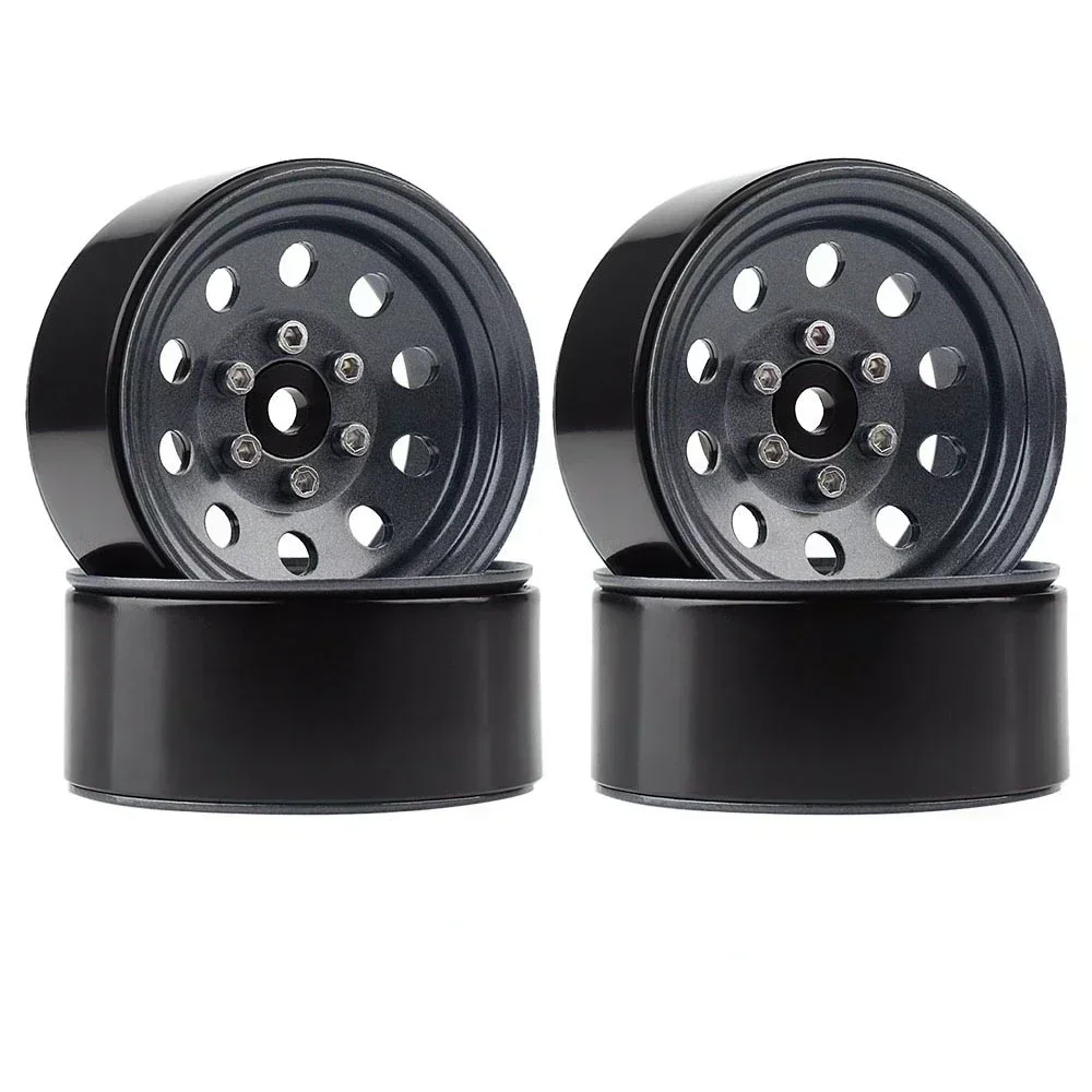 ล้อแม็กซ์โลหะ 4 ชิ้น ขนาด 1.9 นิ้ว แบบ Beadlock 3 แบบ สำหรับรถบังคับวิทยุ 1:10 รุ่น Axial SCX10 90046 TRX4 Redcat GEN8