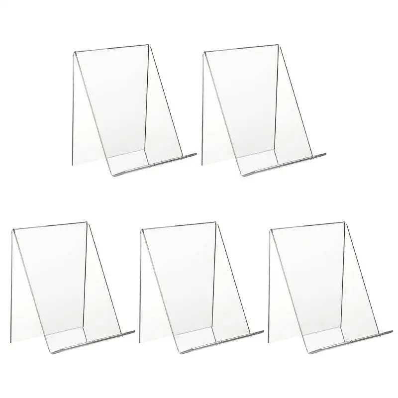 R53C 5PCS Acrylic Display Stand Clear Crystal Clear Acrylic Vertical Picture Frame