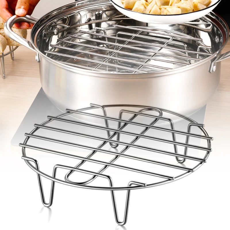 

Stainless Steel Cookware Steamer Rack Cooking Baking Pot Stand Airfryer Grill Food Accessories Kitchen Grid Steaming Racks