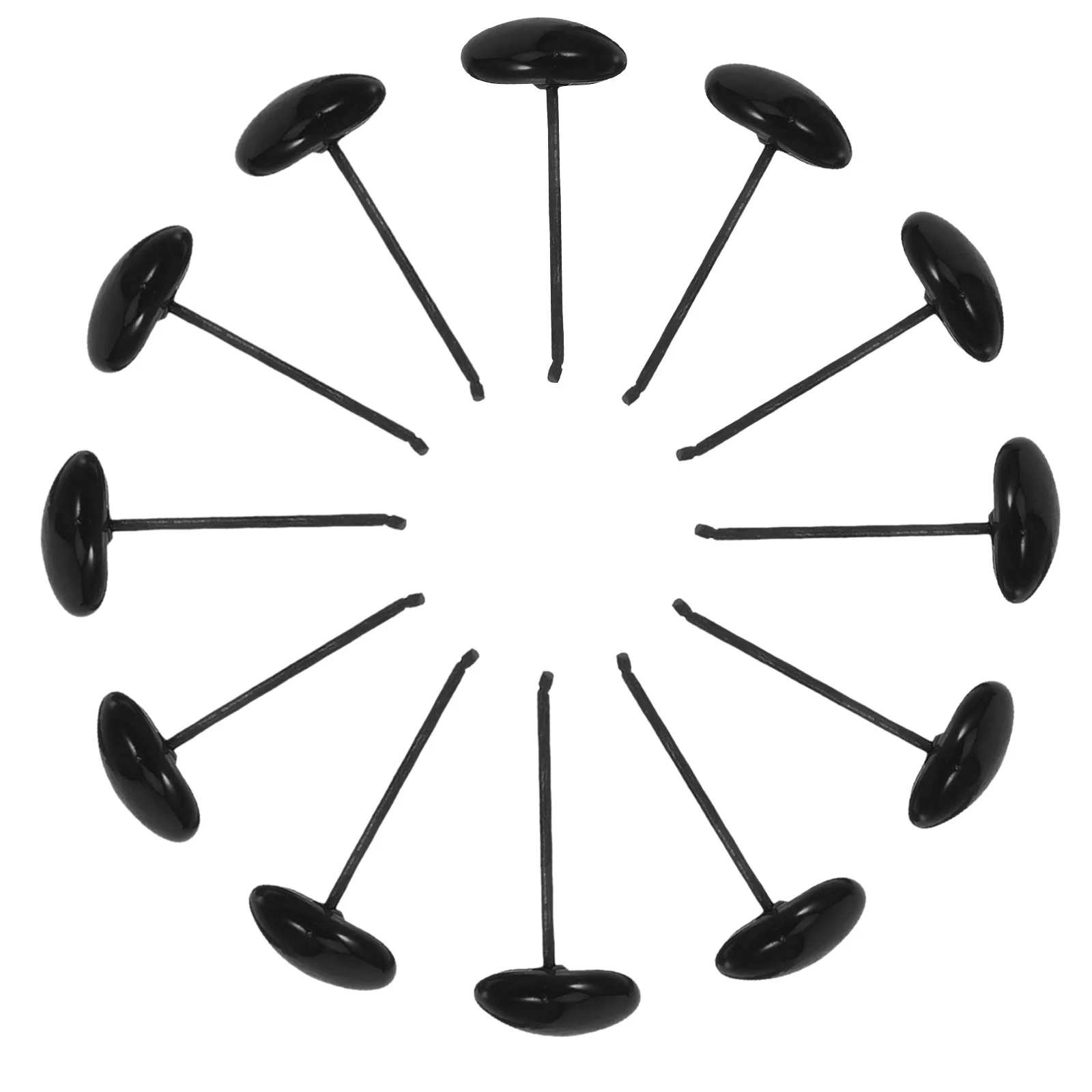 

100pcs Black 10Mm Flat Round Glass Eyes For Crafts Realistic Diy Making Needle Felting Bears Stuffed Sewing Supplies Handmade