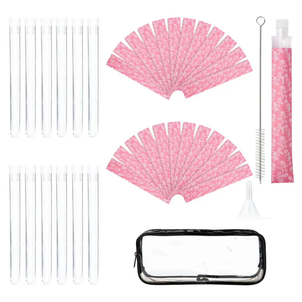 39 PCS Tampon Flask for Women, Plastic Flask for Juice with Funnel and Spout for Cruise Concert Sports Events
