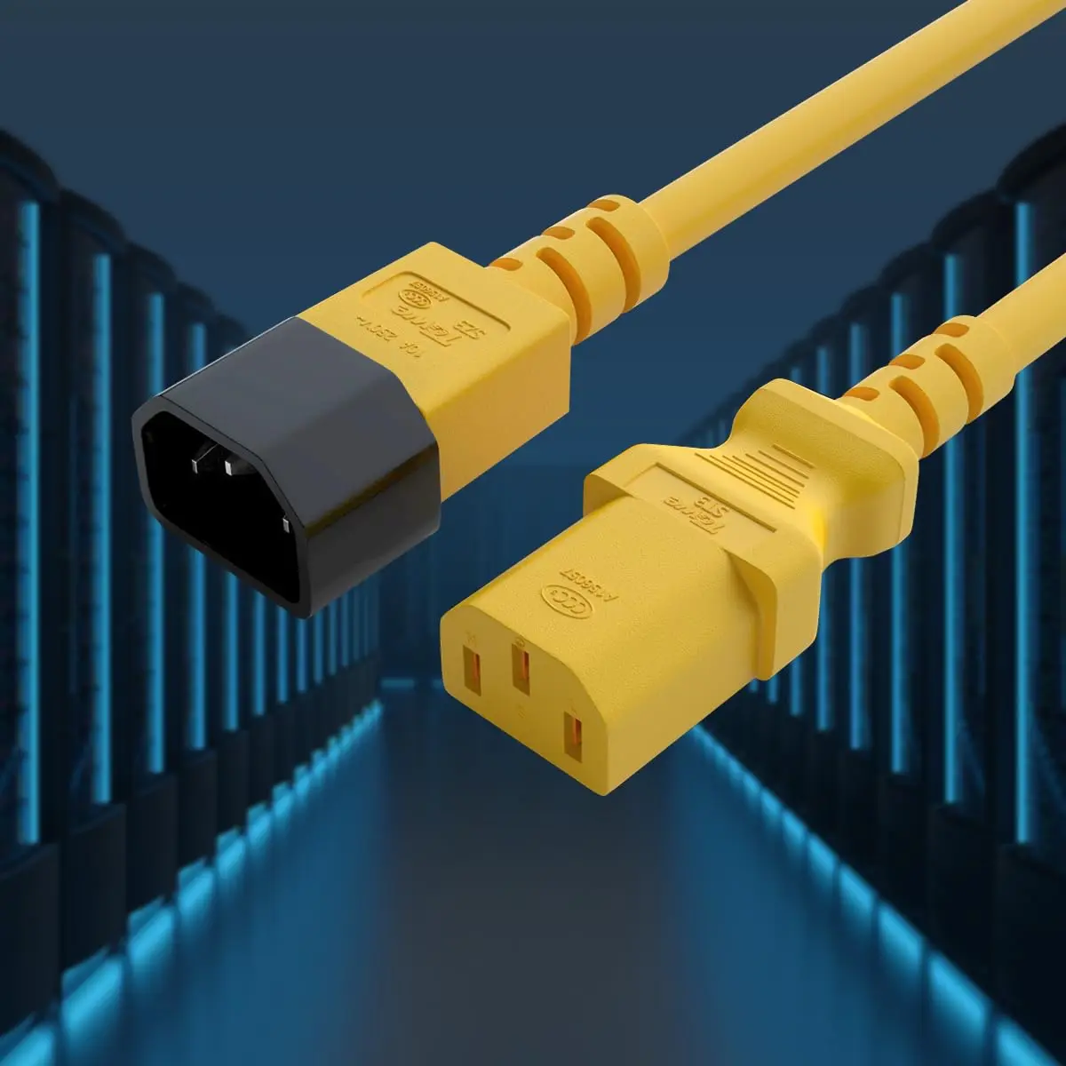 TOWE IEC C14 to C13 Power Extension Cord 10A 14AWG Heavy Duty PDU Power Cable for Computer Monitor Projector Server PC