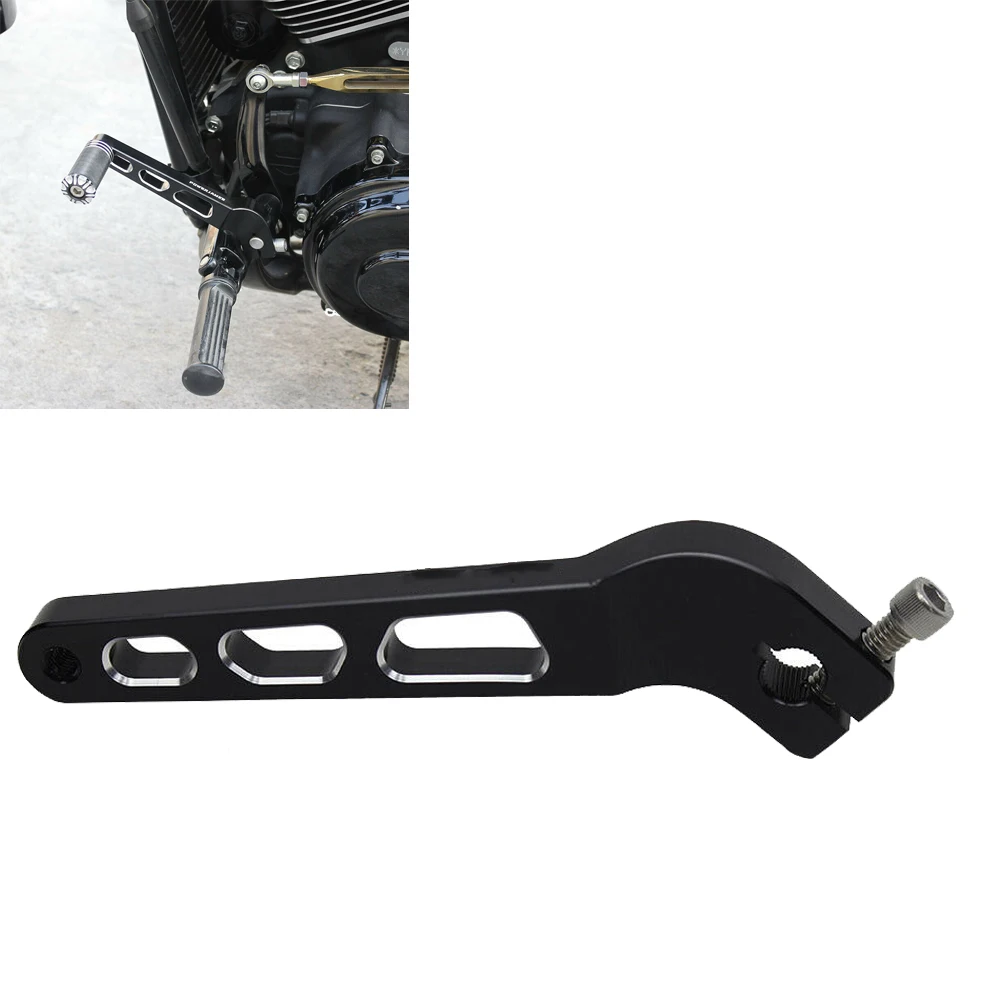 Black Aluminum CNC-Cut Shifter Shift Lever For Harley Dyna Lower Rider Fat Bob Street Bob Wide Glide