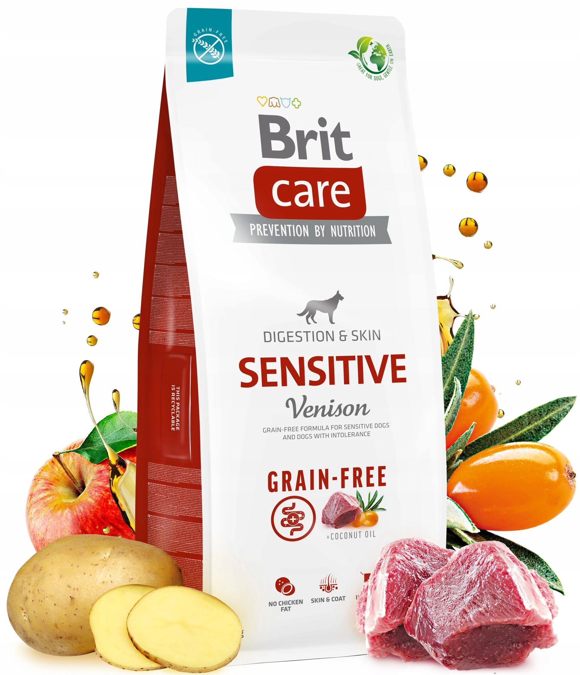 BRIT Care Comida para perros seca Venison Sensitive sin granos-12 kg