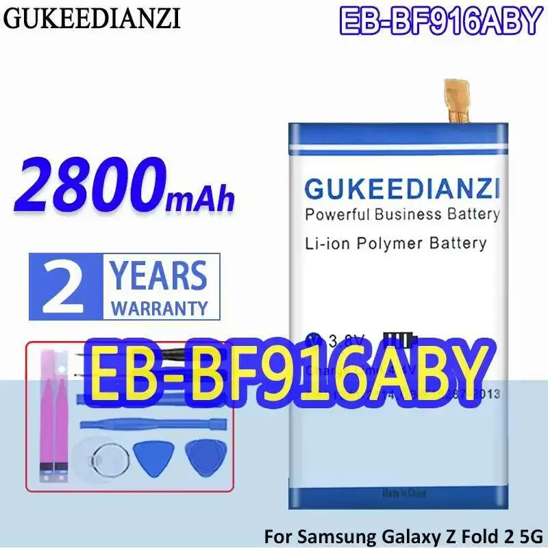 

Для Samsung Galaxy Z Fold 2 Fold2 5G SM-F916 EB-BF916ABY 2800 мАч надежная сменная батарея для мобильного телефона