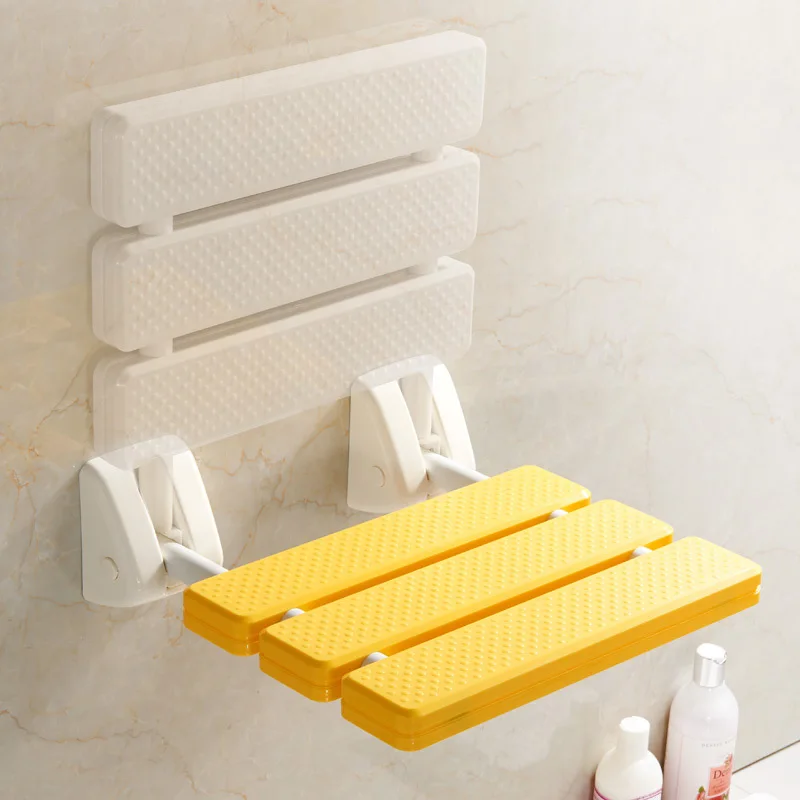

Wall hanging bath stool safety bathroom shower folding stool