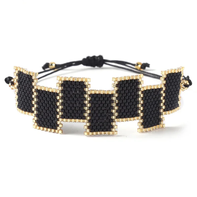

Rice Ball Bracelet Hand woven fashion Irregular geometry personality Simplicity Bohemia Unisex Beaded Bracelet