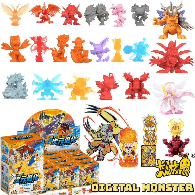 Figura de Goma Kayou Digimon Agumon Birdramon Angemon, Serie Evolución Dimensional, Modelo de Personaje de Anime, Colección Decorativa
