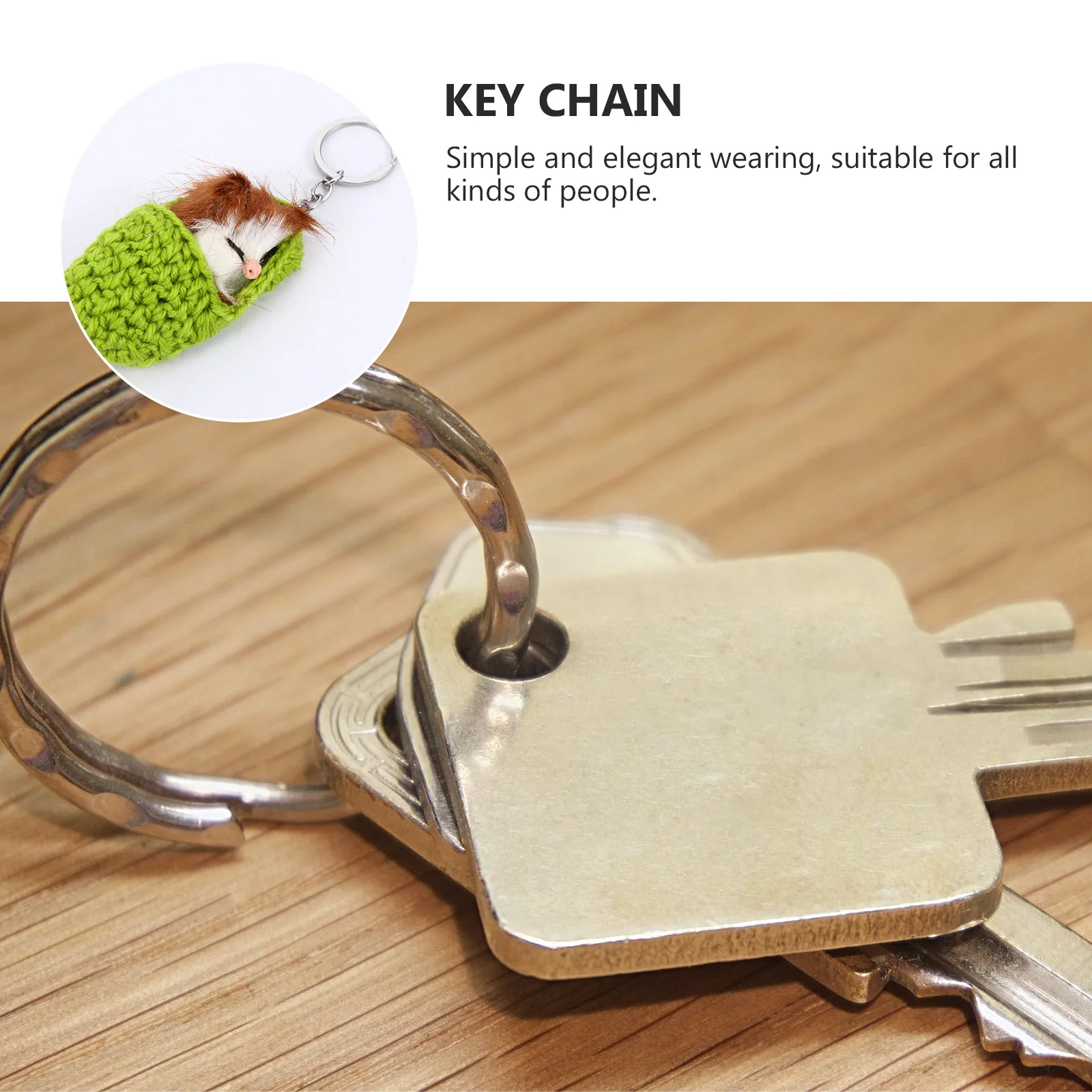 

1Pcs Sleeping Mouse Keychain Fine Workmanship Elegant Detail Design Bag Ornament for Cell Phone Car Keys Accessory