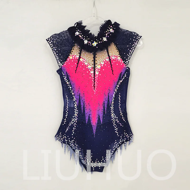 LIUHUO Rhythmic Gymnastics Leotard Competitive  Cheerleading Performance For Children