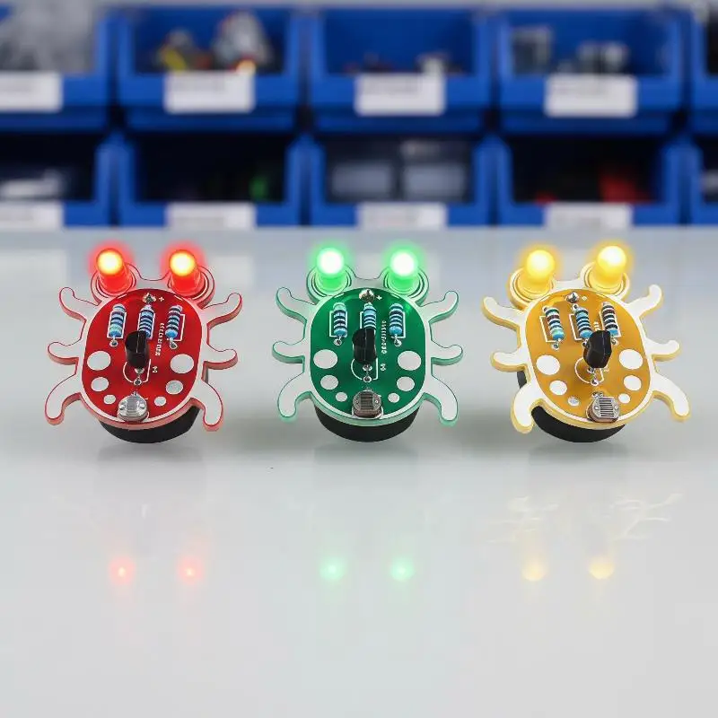 Weevil Eye LED Electronic DIY Kit Photosensitive Light Mini Easy Assemble Set for Teenager Electronics Learning Practice