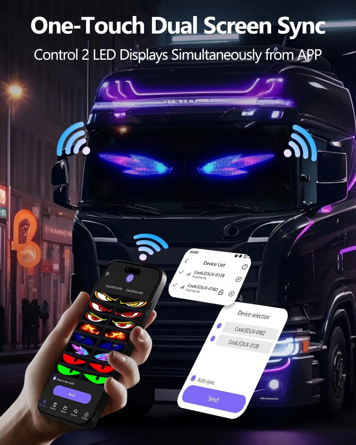 2025 Upgrade Multifunctional LED Matrix Panel ,APP Control Scrolling LED Sign, Custom,Graffiti Flexible Led Matrix Panel for Car