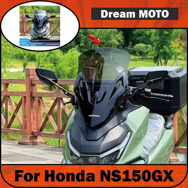 【Premium】For Honda NS150GX modified Fosha windshield, front face, windshield, and rear mirrors with forward-moving crossbar acce