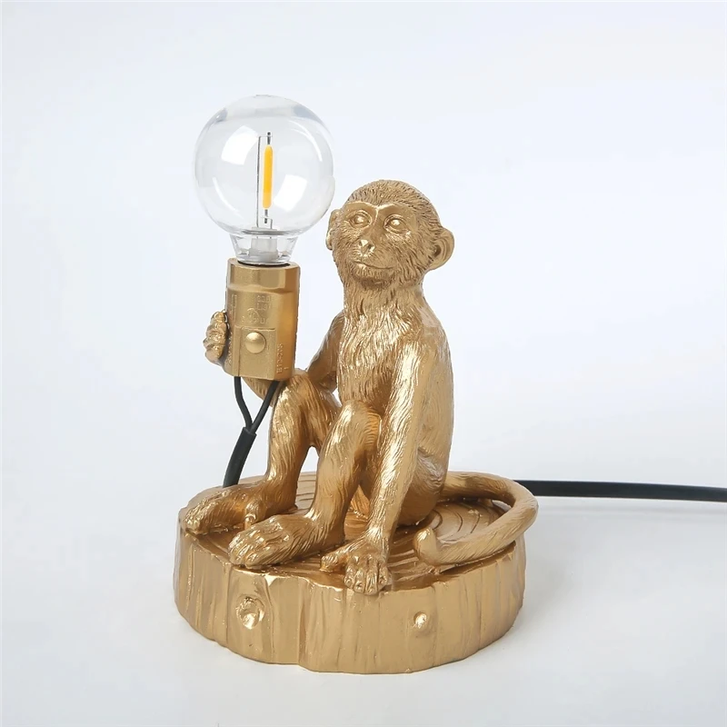 Mini Monkey table Lamp Nordic LED Table Lights  Holiday gifts for Bedroom Children's Room Lovely ambient lighting Desk Lamp