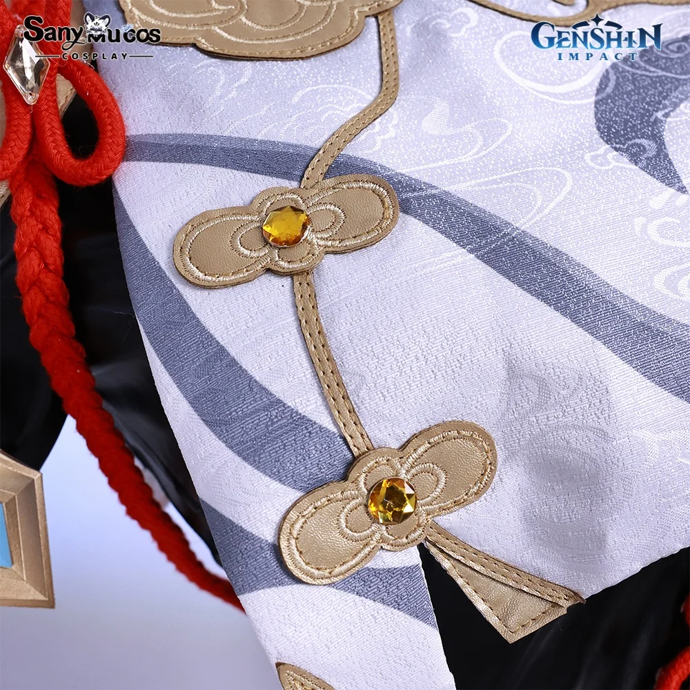 IN MAGAZZINO SanyMuCos Shenhe Cospaly Genshin Impact Shenhe Abito Cospaly Outfit Comic-con Regali di compleanno e vacanze Taglie forti