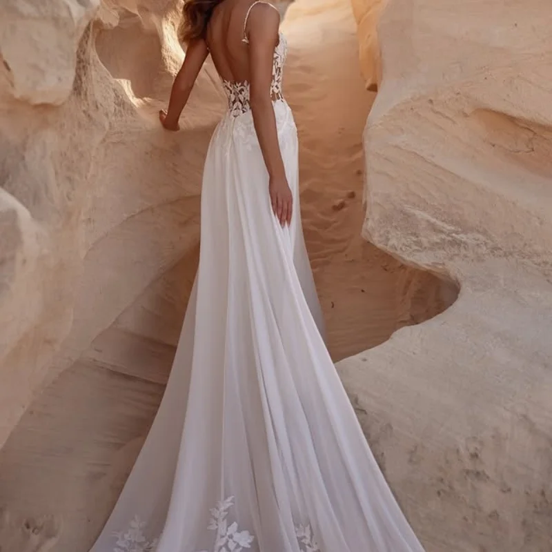 Satin White Appliques Wedding Dresses off-shoulder A skirt flower decal Gowns Made wedding dress Customized