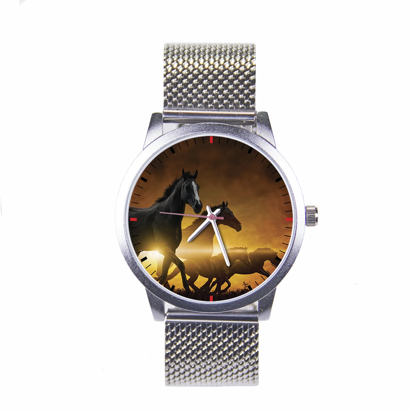 

Unique Clock Wristwatch Men Original Brand Watches Individuality Galloping Horse Pilot Watch Men's Mustang Gift Souvenir Choice
