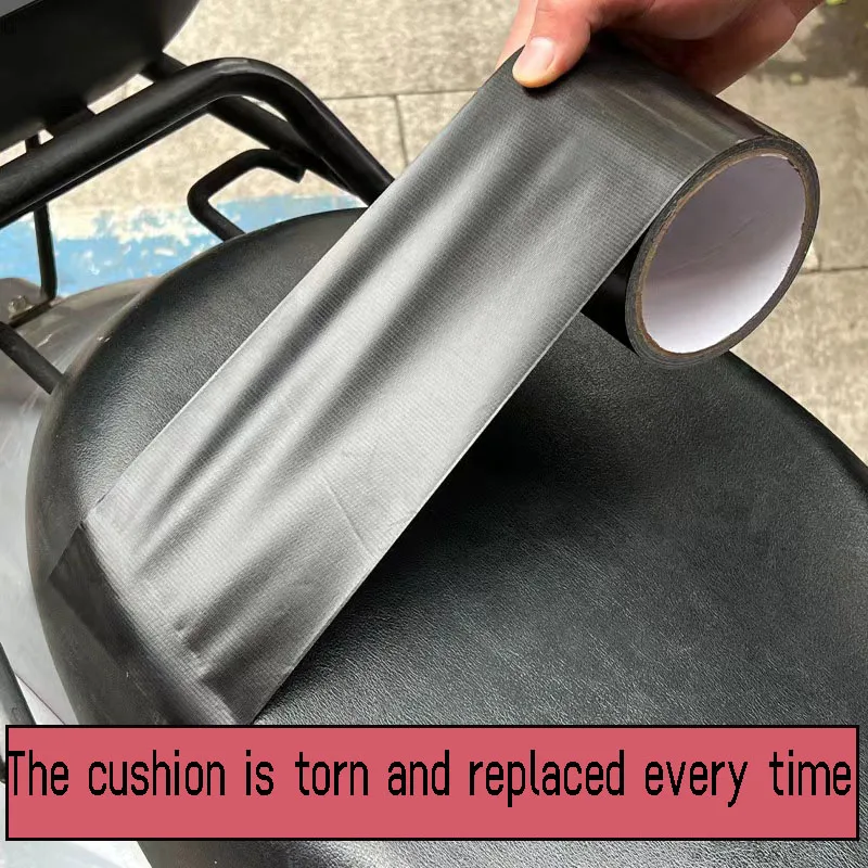 Black Artificial Leather Repair Tape Self-Adhesive Strong Patch Waterproof PU Repair Cushion Attached Motorcycle Leather Chair