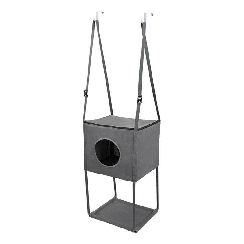 

Foldable Cats Condo 3 Story High Large Hanging House Cats Hammock for Indoor Lounging Surfaces for Active Pet Dropshipping