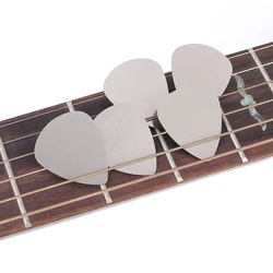 10pcs/pack Guitar Picks Plectrum 0.3mm Stainless Steel Metal Electric Guitar Bass Picks Plectrum Guitar Parts & Accessories GYH