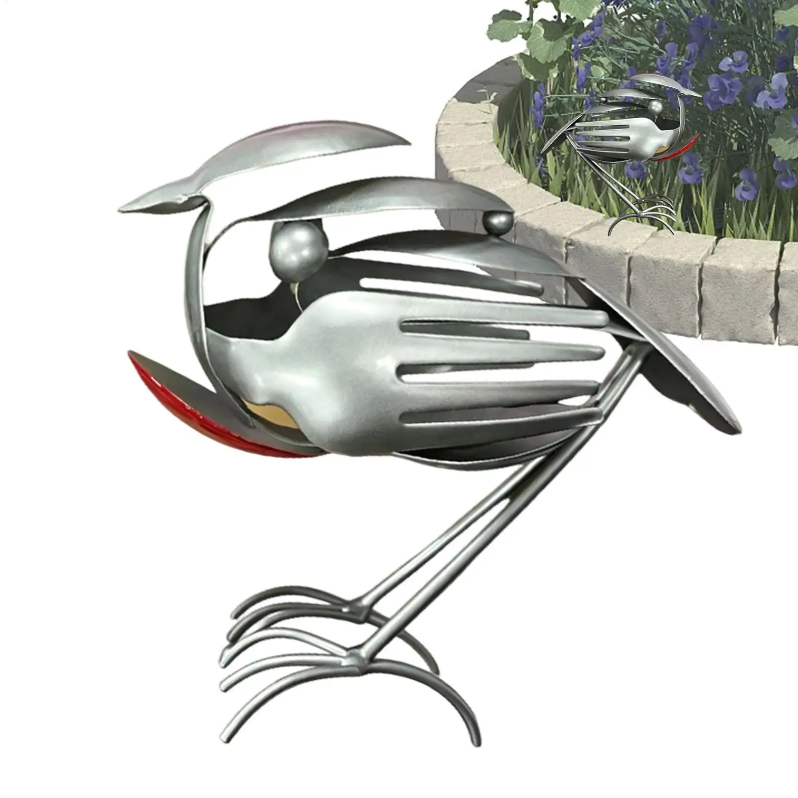 Gifts Handmade Robin Metal Art Sculpture Mockingbird Metal Robin Desktop Small Ornament Robin Ornament Robin Statue random color