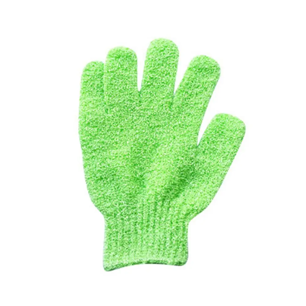 Guantes de baño de cinco dedos para el hogar, toalla de ducha, exfoliante, limpieza corporal, elástico, Exfoliati C9S5