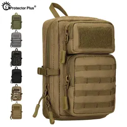 PROTECTOR PLUS Tactical 3P Mobile Phone Bag Camouflage Waterproof Nylon Molle Pouch Hunting Outdoor Hiking Cycling Waist Bag