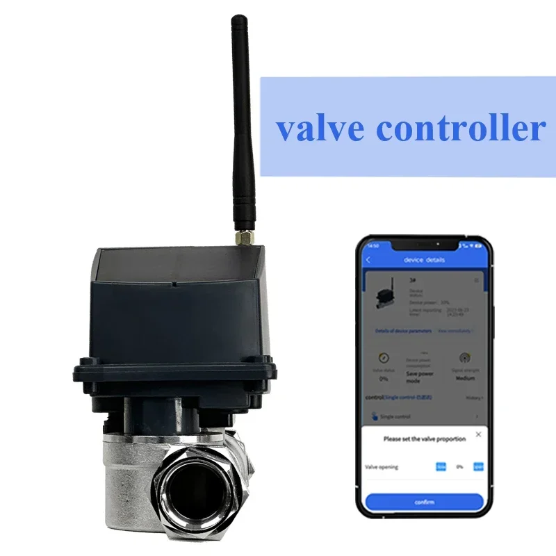 For Solar Power 4G/LoRa Smart Drip Irrigation Ball Valve Solenoid Valve With Motor Control For Orchard Farm Drip System