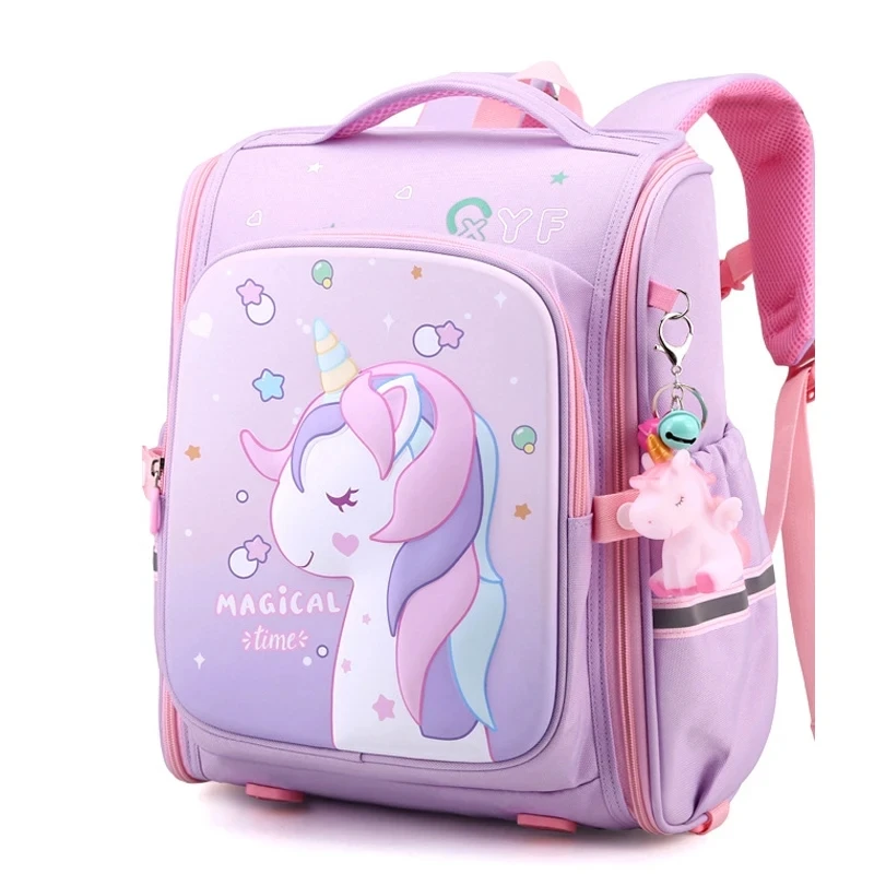 

Girl School Bags Child Pink Unicorn Printing Backpacks Kindergarten Student Cute Girls Children's Schoolbag Waterproof Kid