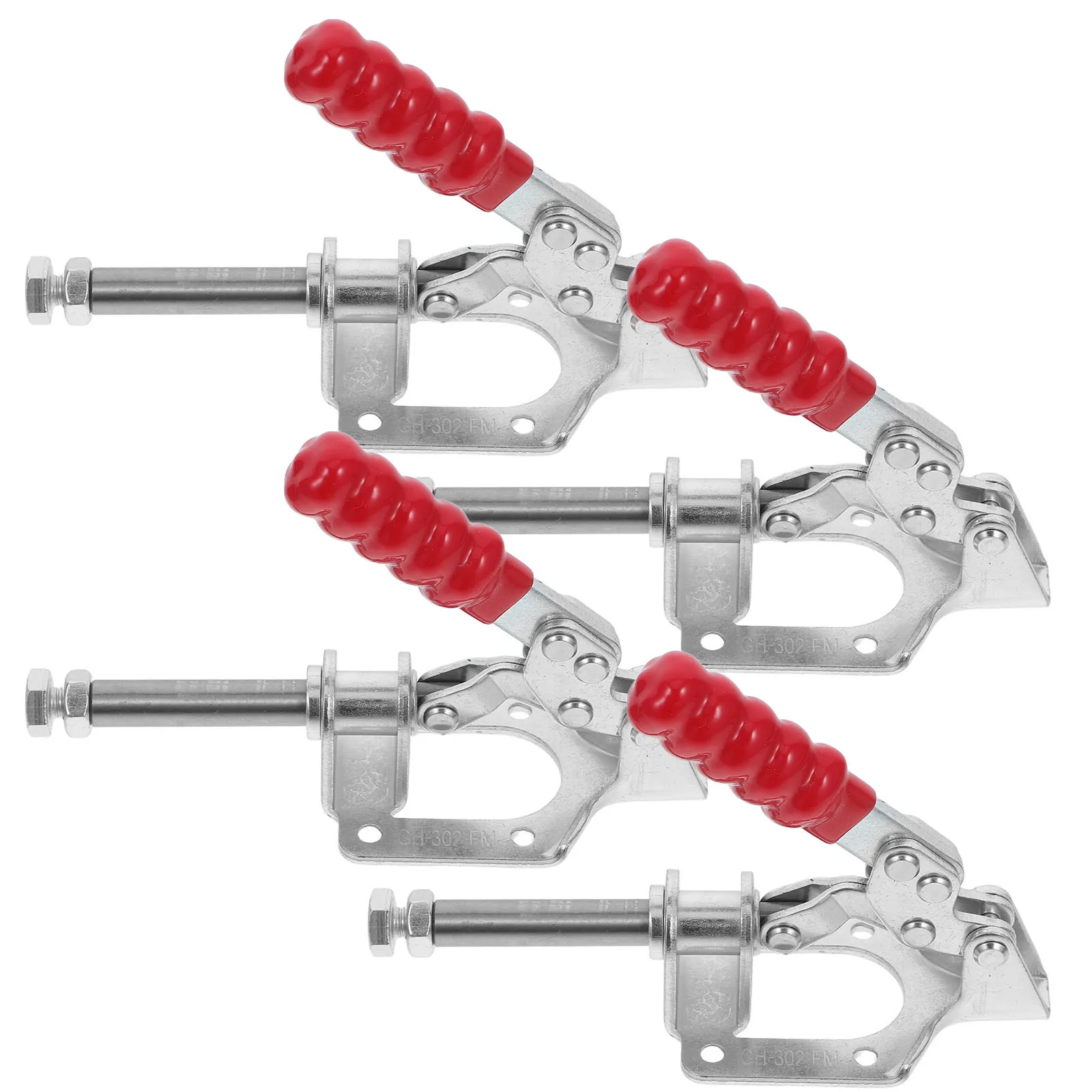 

4PCS Elbow Clamps Push Pull Quick Release Horizontal Woodworking Garage Door Welding PVC Adjustable Hold Down Clamp Set
