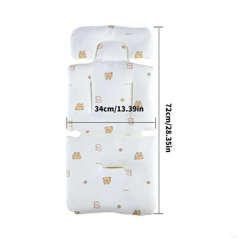 وسادة عربة أطفال Y88D، وسادة عربة أطفال، مرتبة مزدوجة الجوانب، بطانة كرسي يدفع باليدين