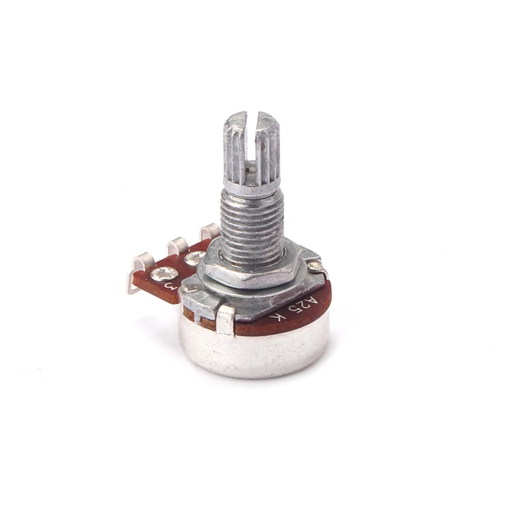 A25K Mini Long Knurled Split Shaft Guitar Potentiometers Shaft Volume and Tone Controls audio potentiometers