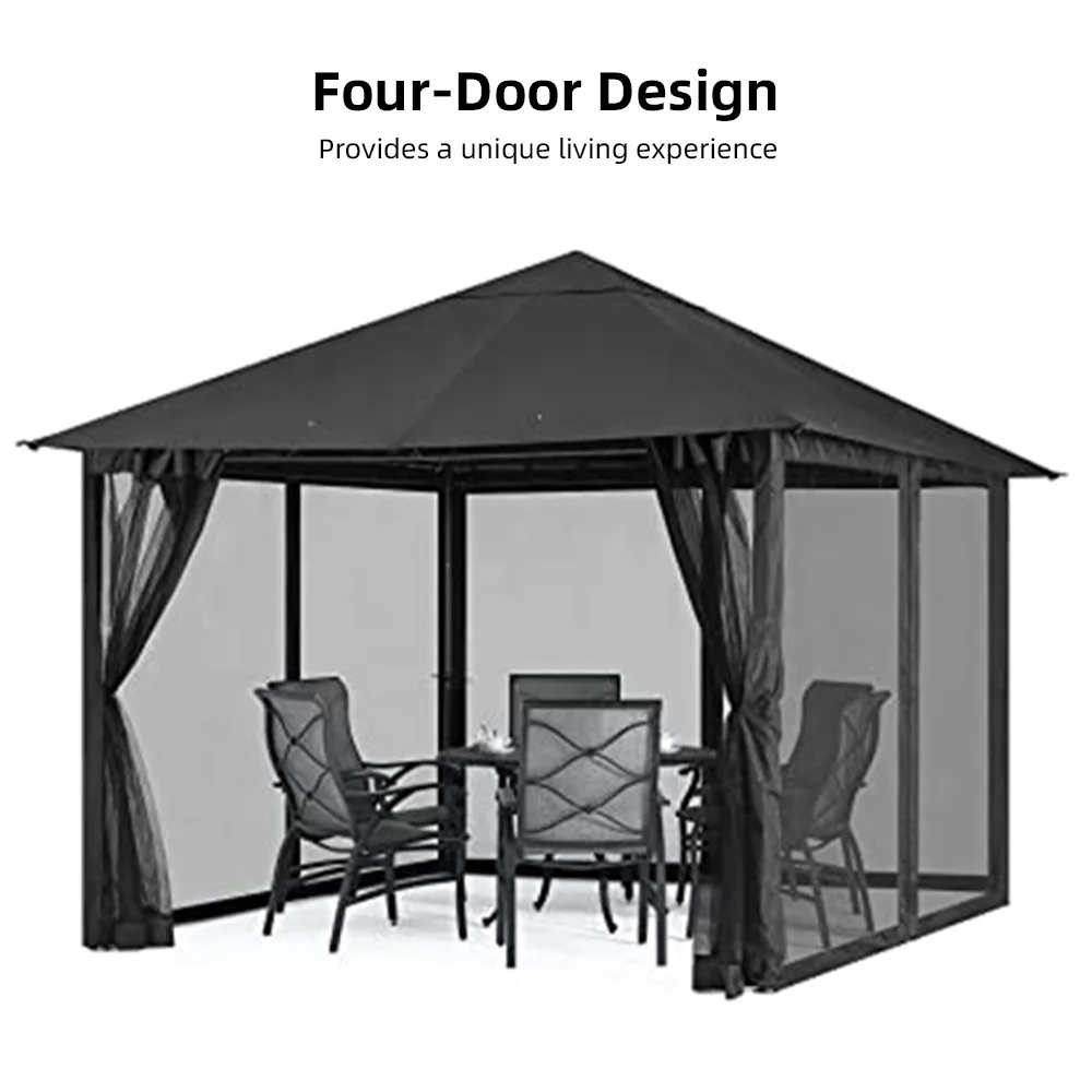 Mosquito Netting for Patio Canopy Umbrella Screen Netting for Porch Patio and Outdoor Living Spaces 4-Panel Patio Screen Walls