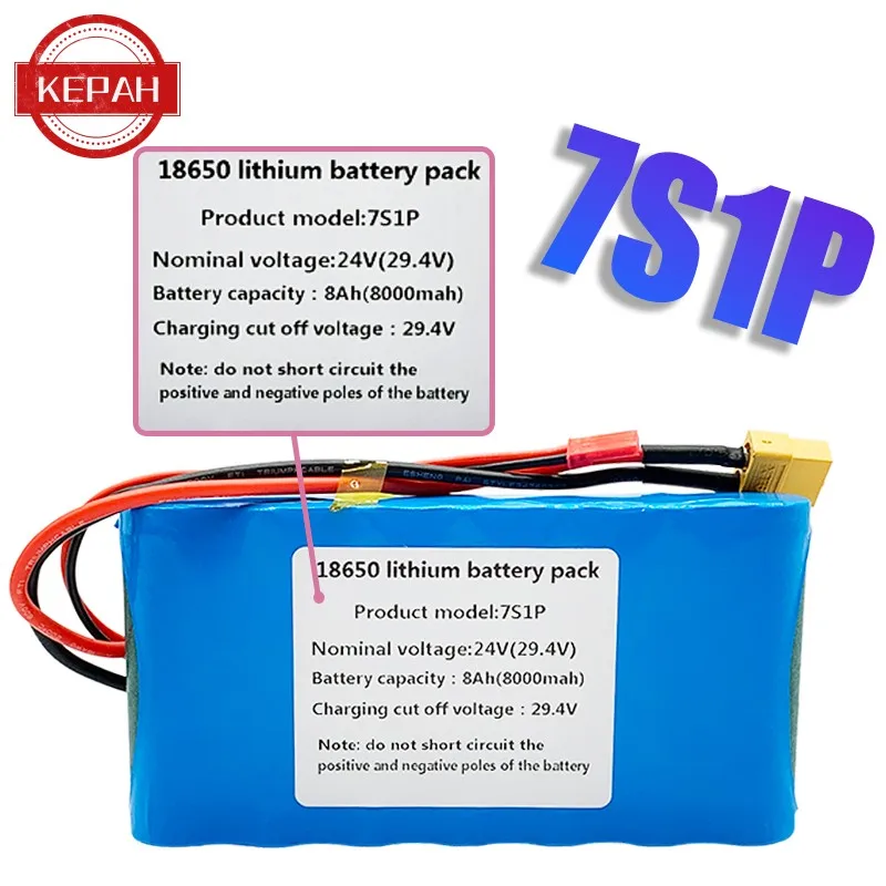 

7S1P 29.4V 8.0Ah 29.4V 8000mAh Lithium-ion Battery Pack for Small Electric Unicycles Scooters Toys Bicycle Built-in BMS