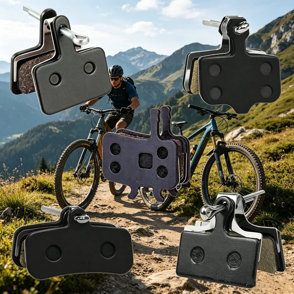 

4 пары полуметаллических дисковых тормозных колодок для велосипедов MTB, совместимые с Shimano B01S, G01S, A01S, XTR, XT, SLX, Deore, SRAM Guide, Level, HRD, Red, Etap, Magura.