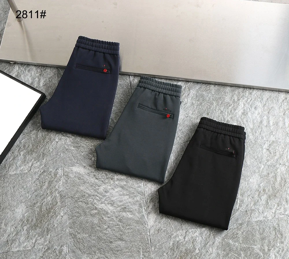 BILLIONAIRE OECHSLI Hose aus Baumwolle, dick, 2025, Herbst und Winter, neu, mittlere Taille, gerade, bequem, elastisch, Größe M-4XL, lange Hose