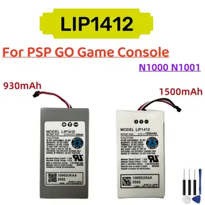Bilashmart LIP1412 3.7V 930mAh 1500mAh Rechargeable Battery PSP GO N1000 N1001 Game Console Batteries Replacement +free tools