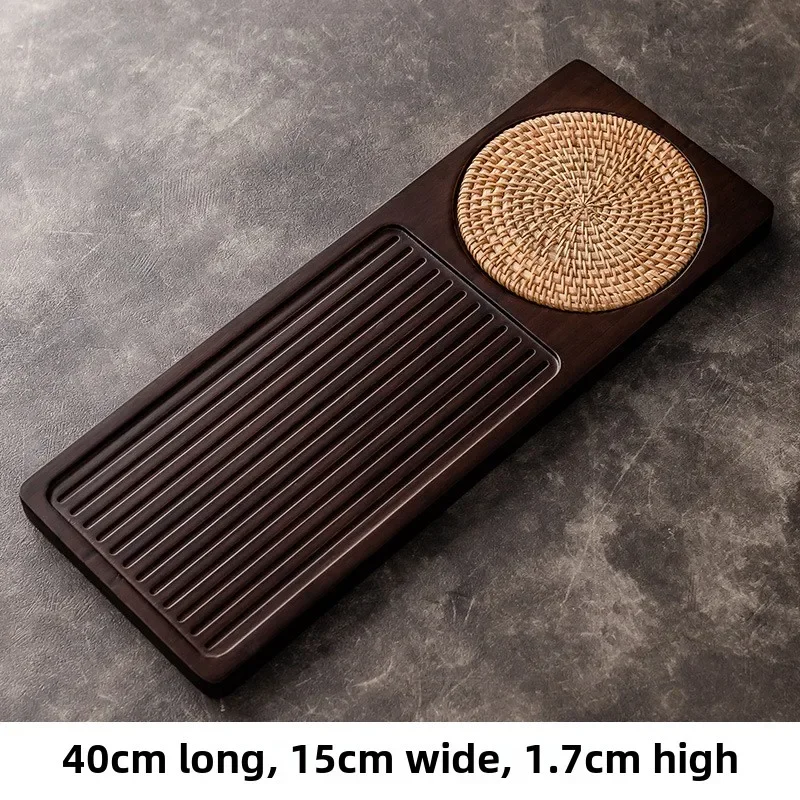 Walnut Colored Japanese Style Drain Tray Household Tea Set Tray Small Size Dry Tea Table