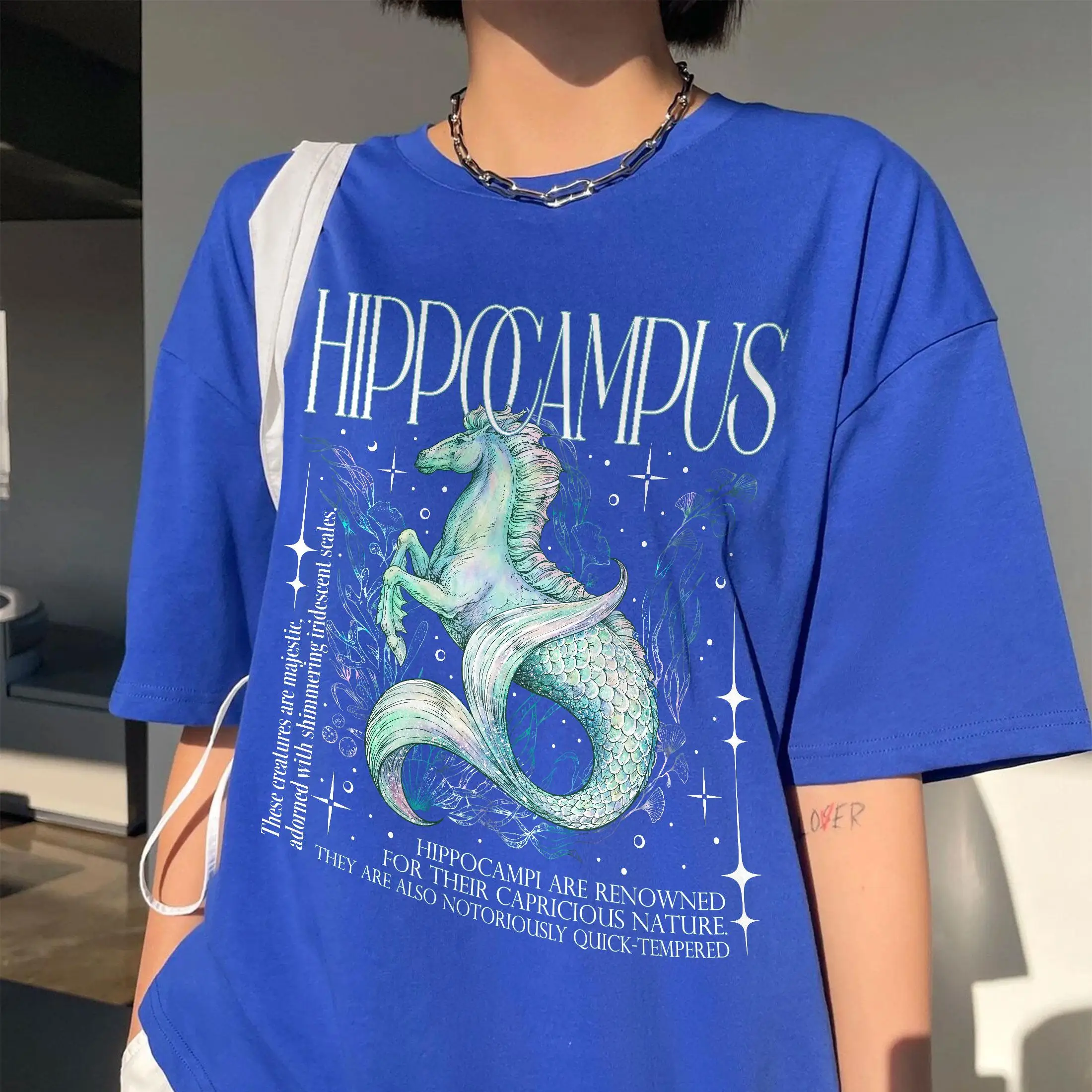 Hippocampus Sea Creature T-shirt, Camp Half Blood Tshirt, Half Blood Chronicles Apparel, Greek Demigods Book Lovers Tee