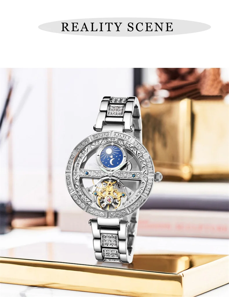 Women Automatic Mechanical Watch Top Brand Luxury Leather Waterproof Watches Ladies Skeleton Tourbillon Clock reloj mujer New S14696fedafe14ae792887819a55a8da1C