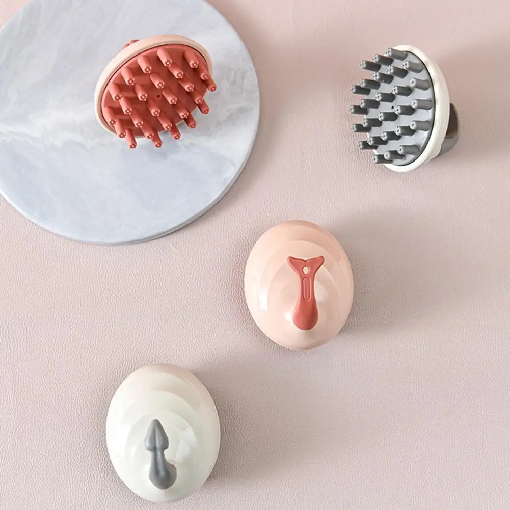 

Силиконовый шампунь для головы, массажная щетка для головы, силиконовая спа-массажная щетка для душа, ванна, расческа для волос, щетка для мытья Q0V9