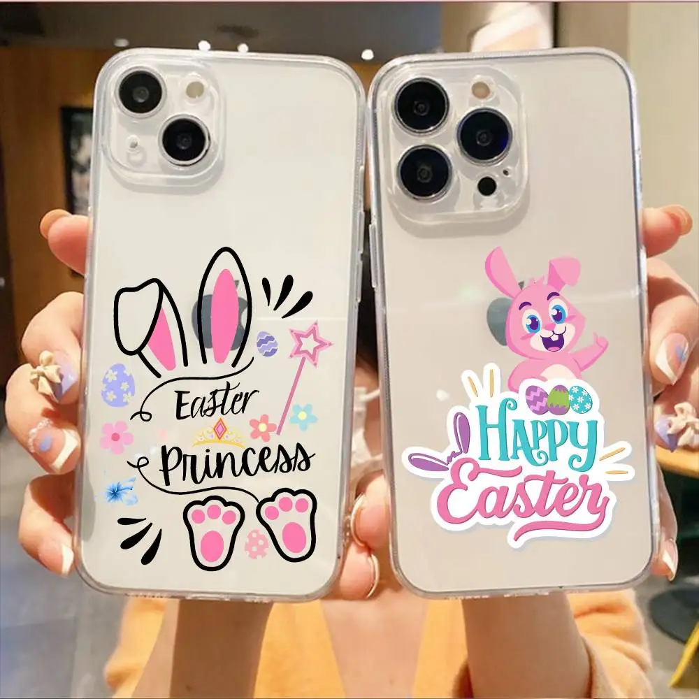 

H-Happy Easter To You Phone Case For iPhone17,16,15,14,13,12,11 Plus,Pro Max Soft Transparent Cover