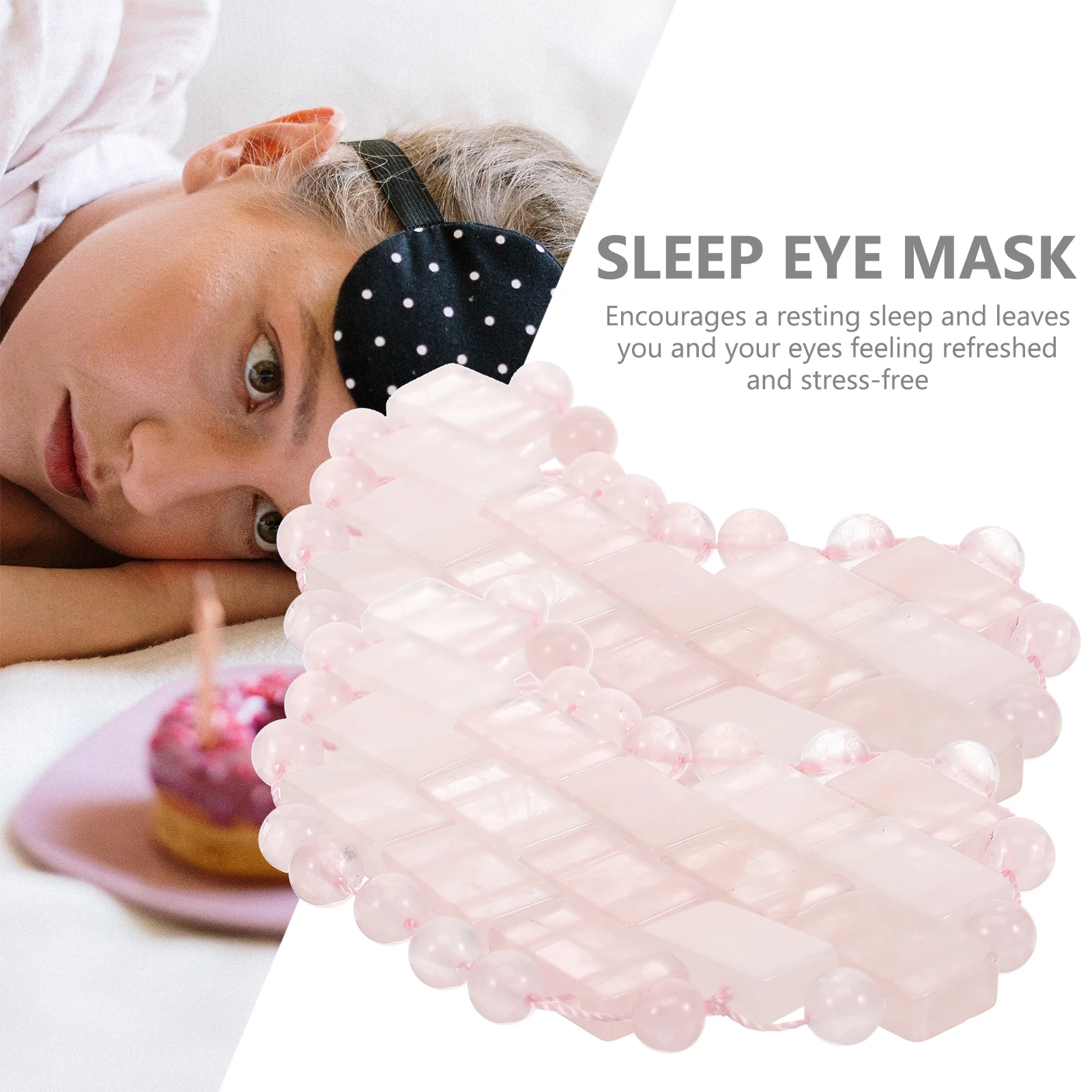 

2 Pcs Eye Mask Jade Cold for Women Quartz Cooling Masks Covers Facials Pink Travel